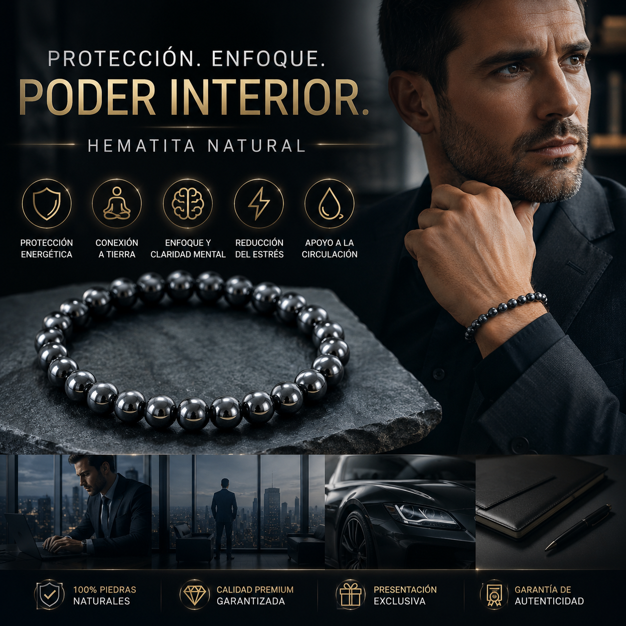 Pulsera Hematita - Novanest™.